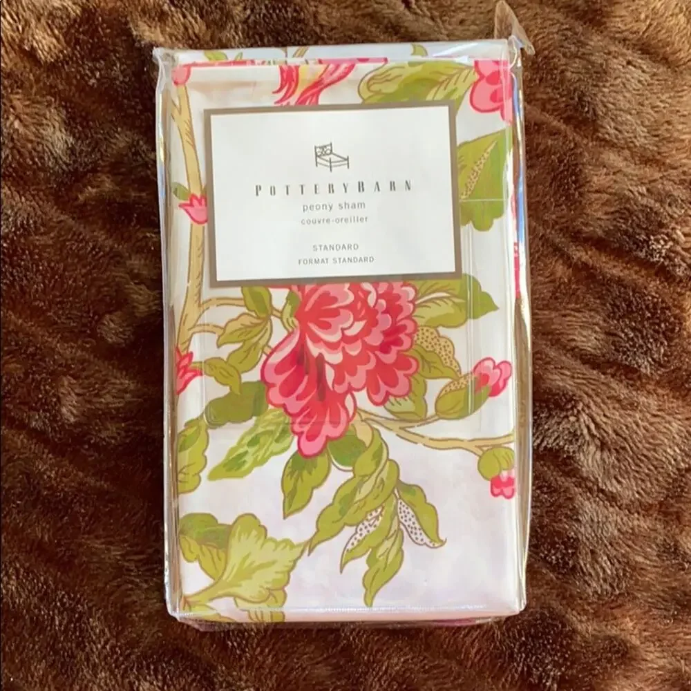 Pottery Barn Peony Sham NIP Standard Size, Cotton